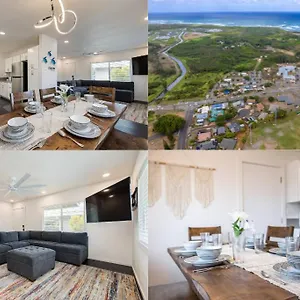 Holiday home 3br Ohana - A/c, Wifi, Parking, Kahuku
